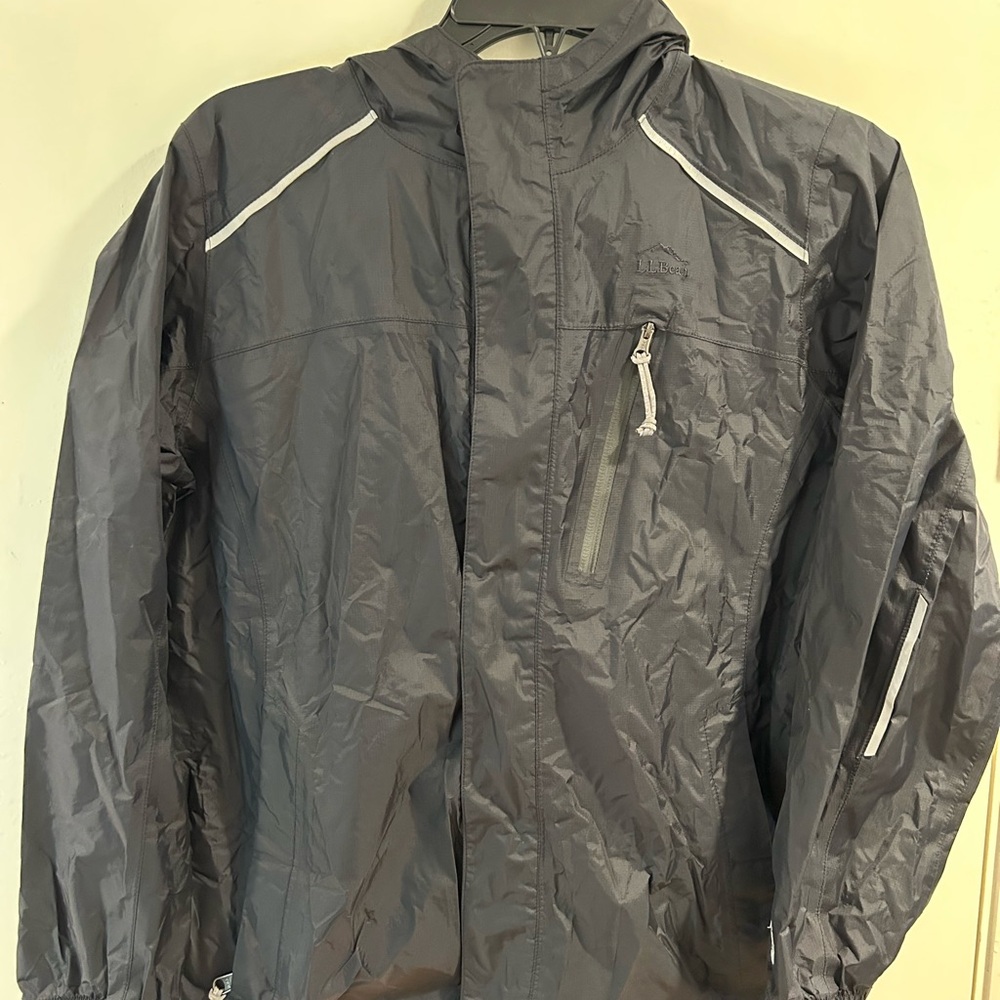 L.L. Bean Black Raincoat